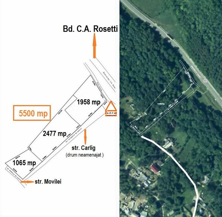 Teren intravilan - 5500 mp - Bd. C.A. Rosetti