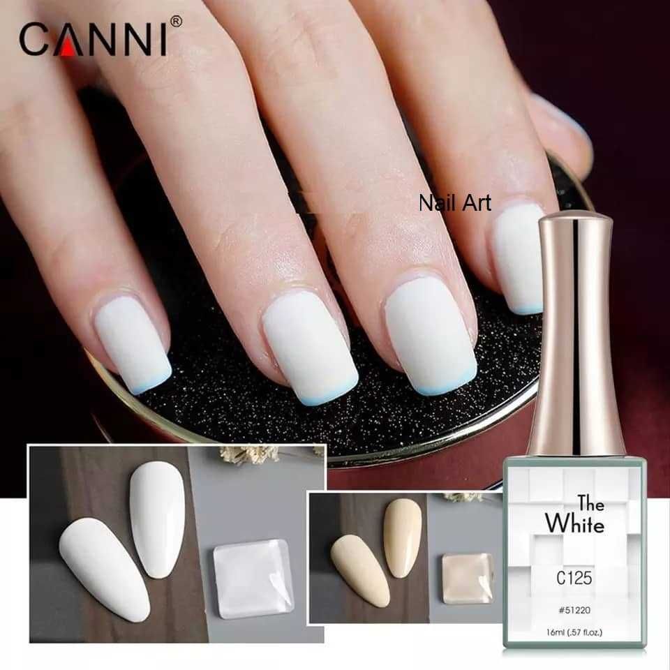 Canni Гел лак бяла серия -  White  – 16 ml