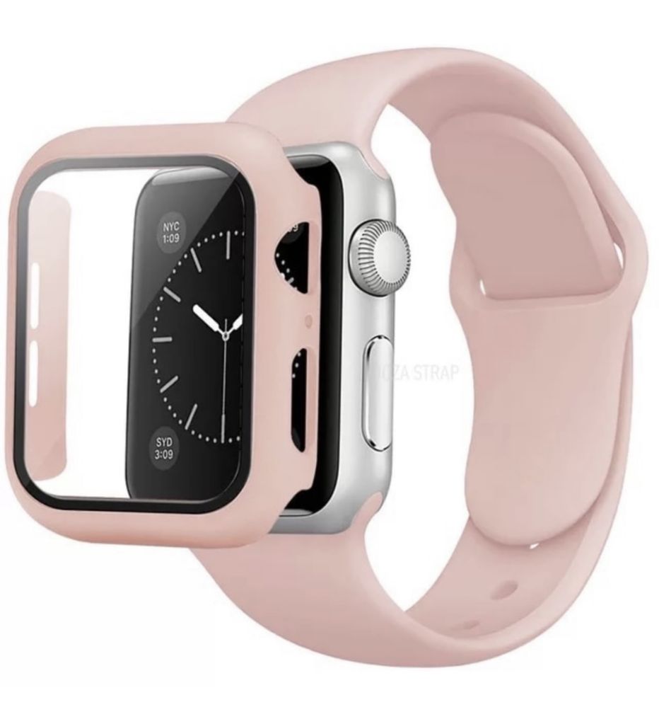 Pachet 360 Husa + Curea Direct Silicon Compatibila Ceas Apple Watch