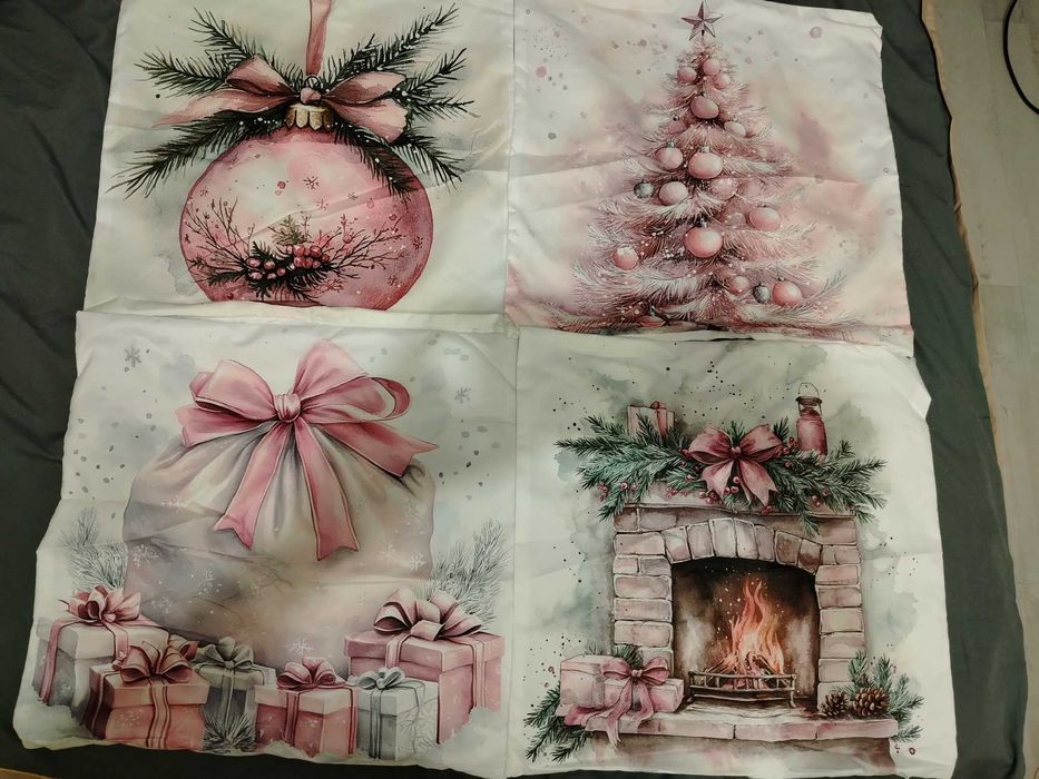 Подушки диванные с новогодним принтом