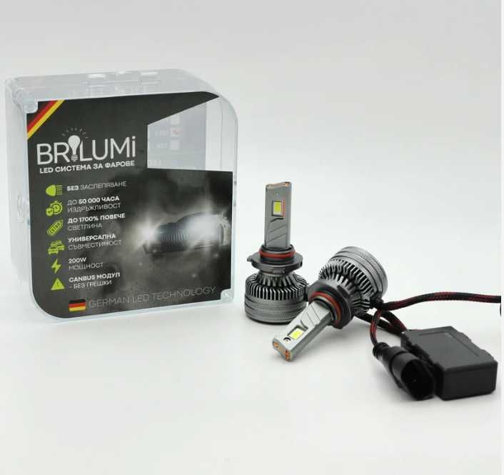 LED крушки за фарове HB3 - BRILUMI ZENITH - 200W - CANBUS 6000K