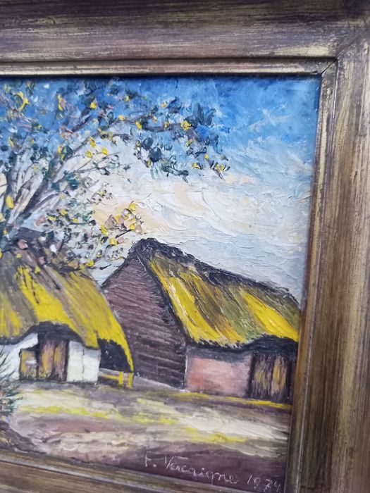 Импасто Миниатюра - Селски Пейзаж