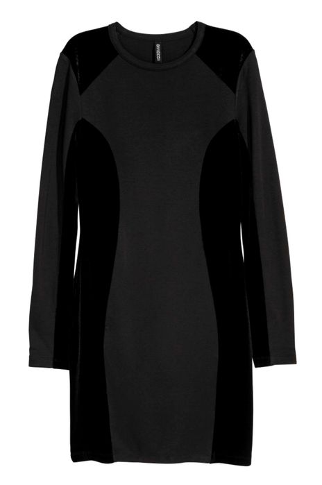 Нова H&M черна есенна рокля с дълъг ръкав  S XS