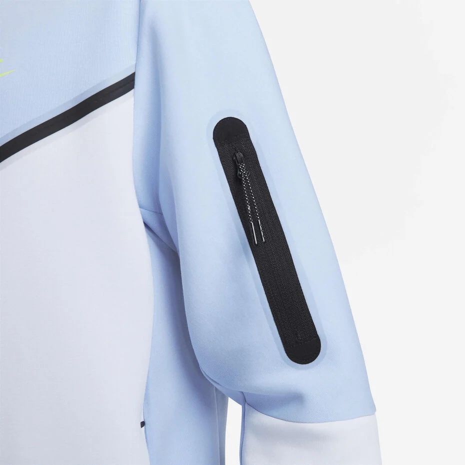 Мъжко горнище Nike Tech Fleece Baby Blue/White/Lemon Twist - размер М