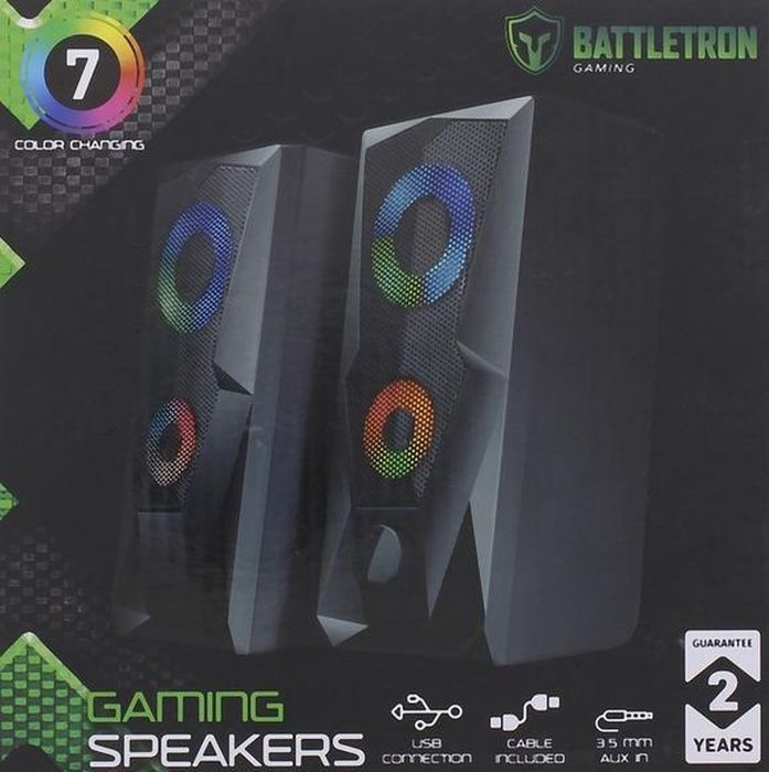 Геймърски тонколони battletron gaming speakers - 7color changing