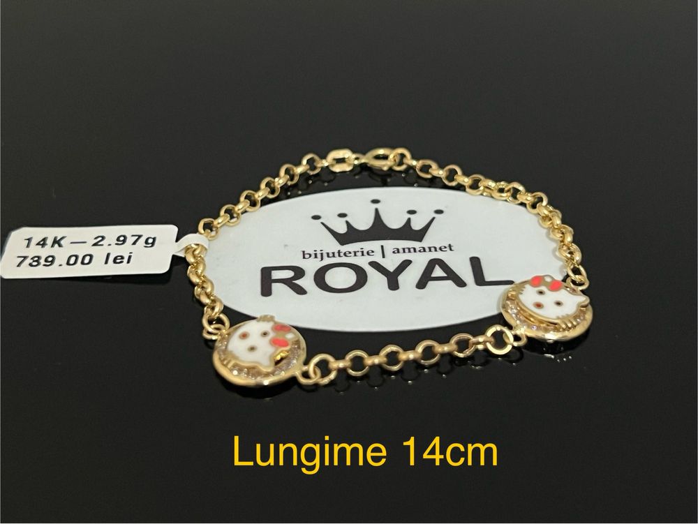 Bijuteria Royal CB : Bratara copii aur 14k 2,97gr lungime 14cm