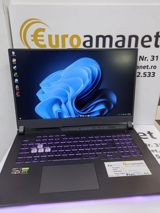 Laptop Gaming ASUS ROG Strix G17 G713IC-HX010, AMD Ryzen 7 4800H -N-