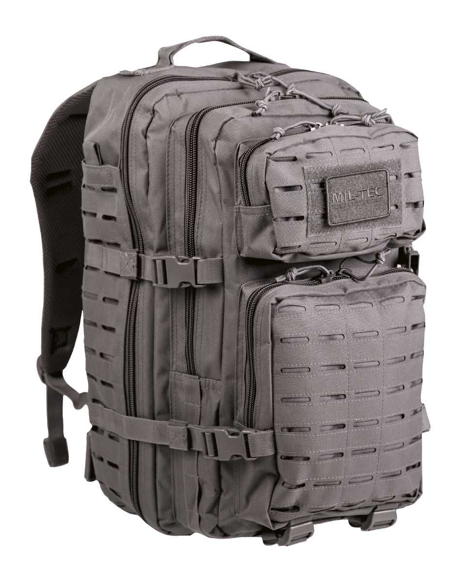 Rucsac Militar Mil-Tec Laser Cut 36L Gri Urban Ghiozdan Munca Concediu