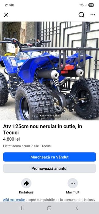 ATV Nou În Cutie 125cc