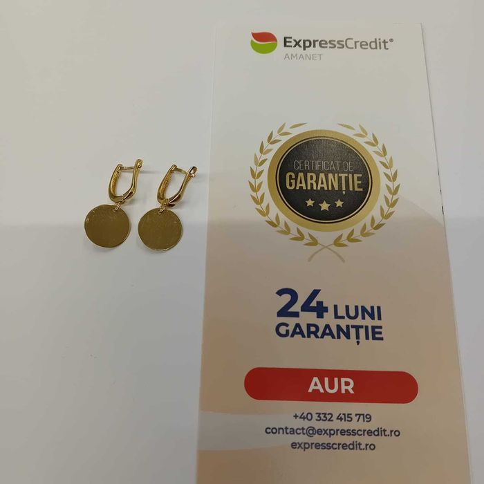 Cercei aur 14k 2.57g (ag49 Esplanada b.5996) * 2 ani garantie