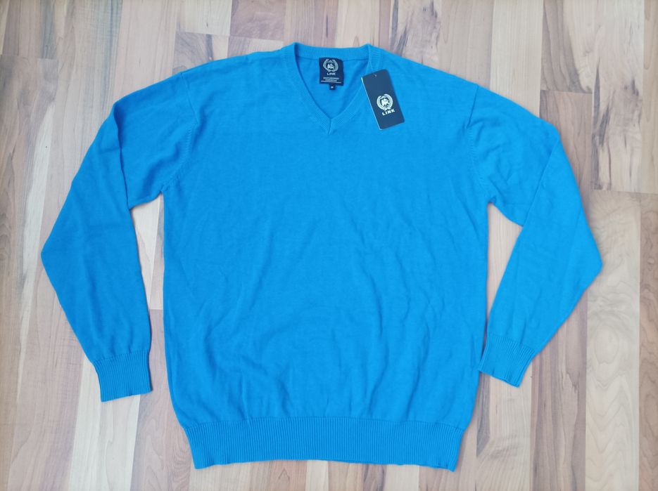 Нов 100%памук мъжки пуловер L/XL