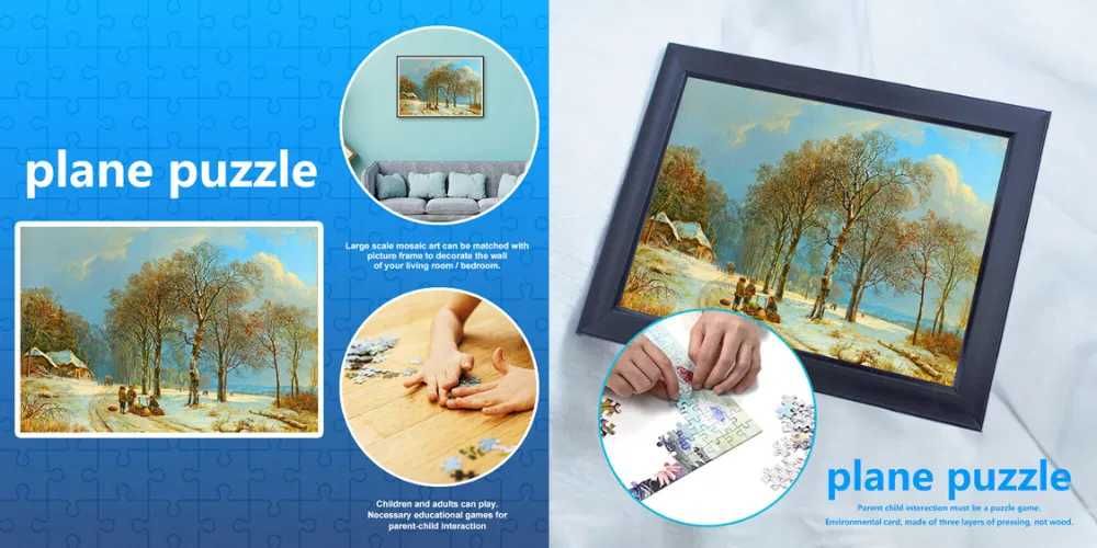 Puzzle "Winter Landscape" 1000piese. Marime 75x50cm Nou ambalat!