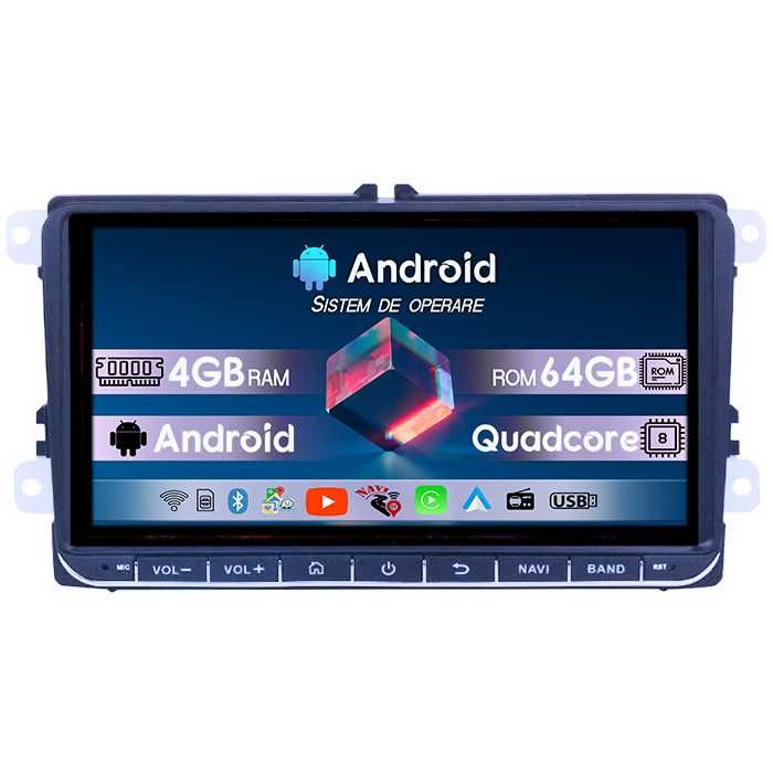 Navigatie Pentru VW, Ecran 9 inch, 4GB RAM/64GB ROM, Android 14