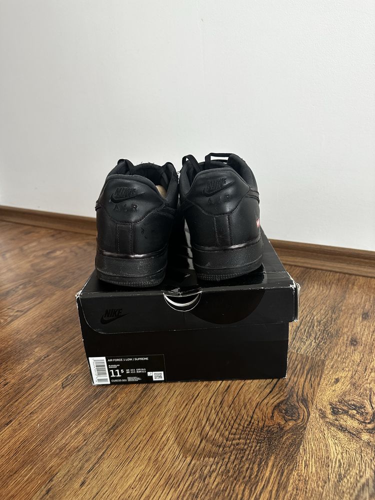 Nike Air Force 1 Low Supreme Black Оригинални! CU9225-001