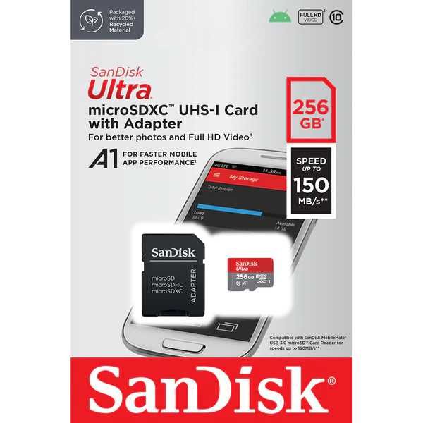 Card de memorie 128GB 256 SANDISK Ultra microSDXC adaptor Nou Garantie