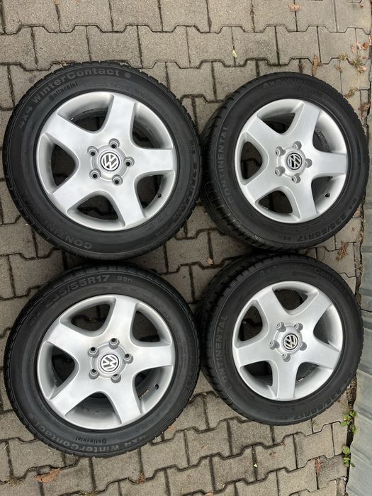 Jante aliaj 5x120mm, anvelope iarna 235/55 R17 VW T5, T6, Caravelle