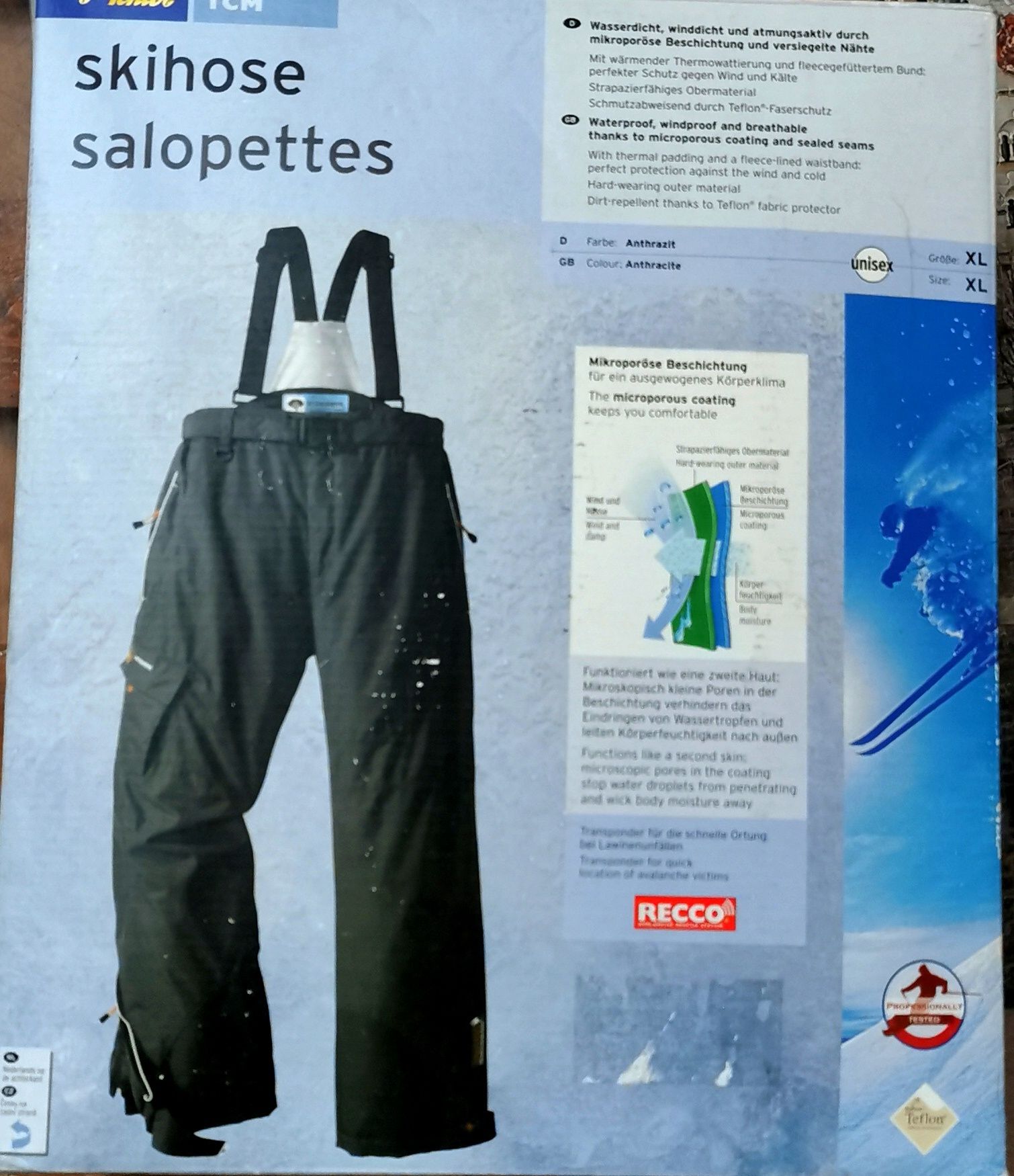 Pantaloni ski schi unisex mărime XL