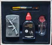 Бензиновая зажигалка набор. Подарочный набор зажигалок 4в1 Zippo