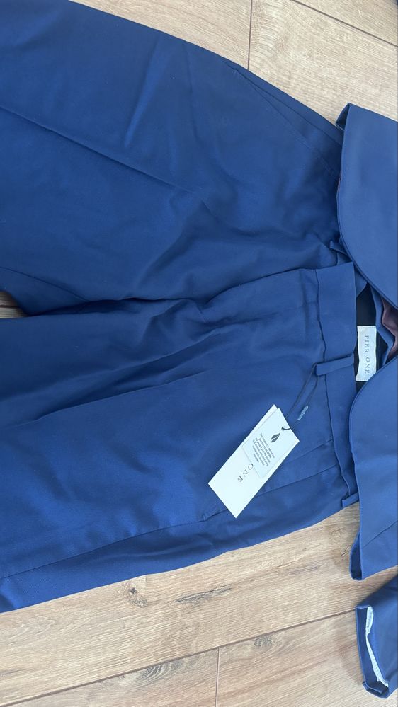 Costum barbatesc Pier One, marime 48/M, culoare bleu navy, NOU