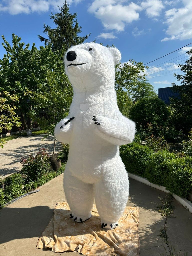 Urs polar gonflabil 3 metri mascota gonflabila