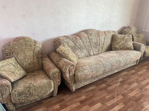 Продаю диван и 2 кресла гостиная мягкий уголок