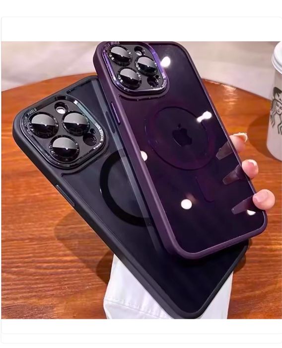 Iphone 13/14/15/16/17 PRO MAX PLUS Husa  Magsafe Hard Case Spate Fumur