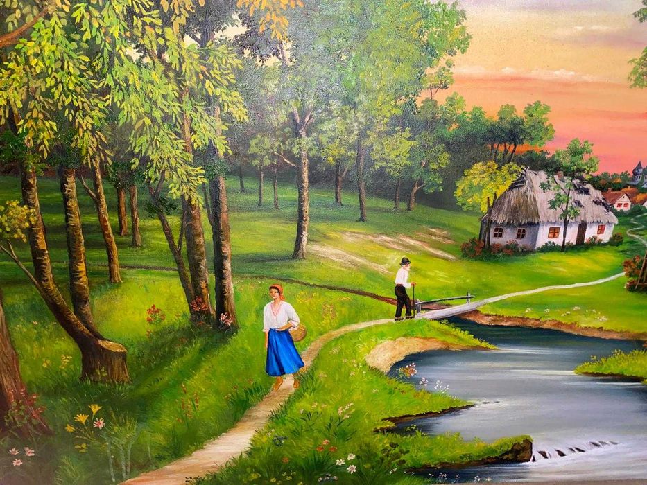 Tablou pictat in ulei 200x120 cm