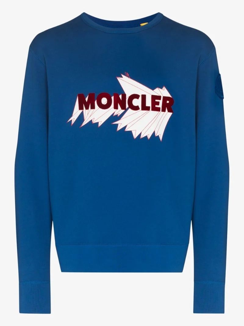 Мъжка блуза с дълъг ръкав Moncler Genius logo cotton sweatshirt