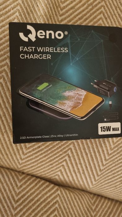 Vând fast wireless charger Qeno, nou, cutie originala.