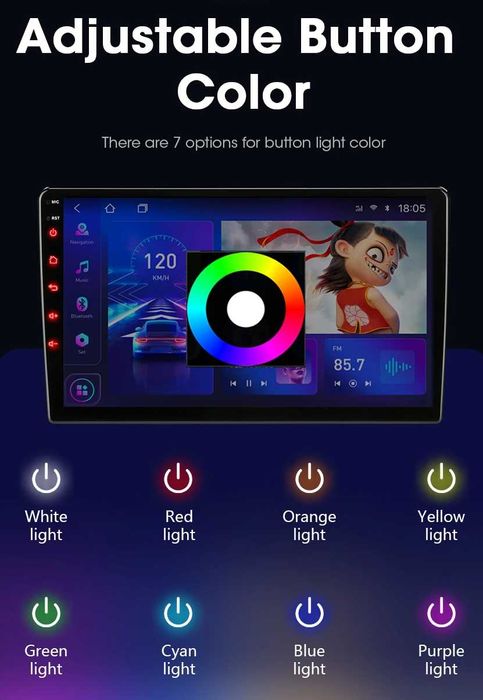 Toyota Avensis T25 9" 2-DIN, 4G/LTE, QLED с Android 12, 2/32GB, CPAA