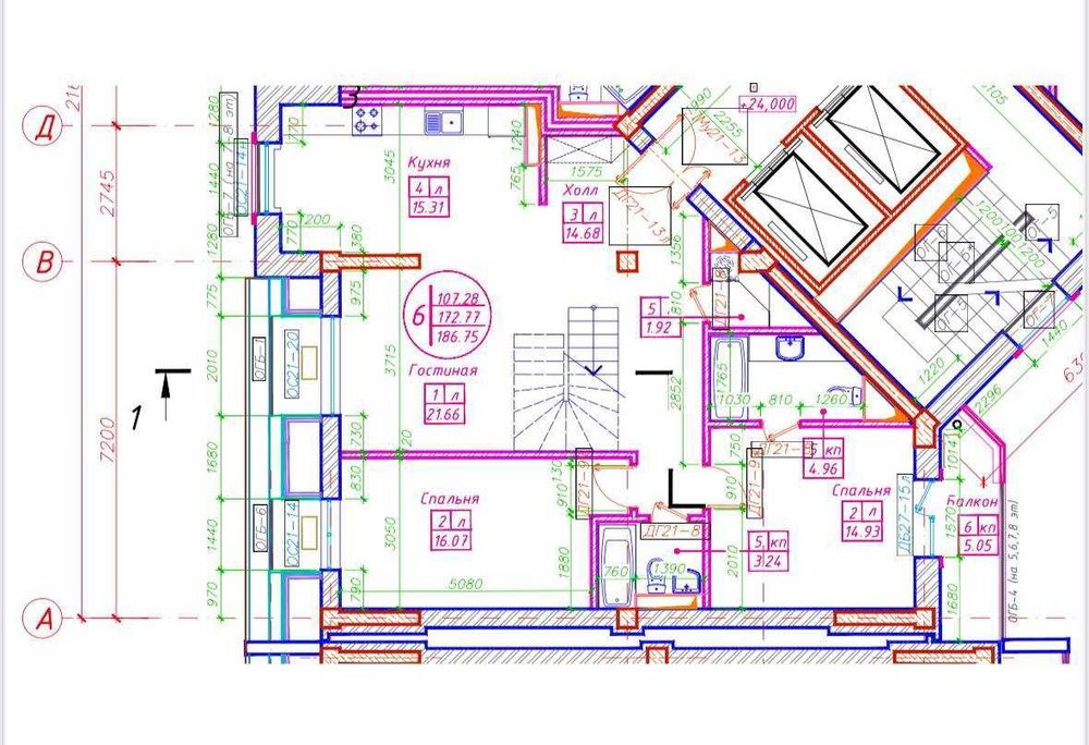 Дуплекс 5-ти комнатная квартира в ЖК Greenwich