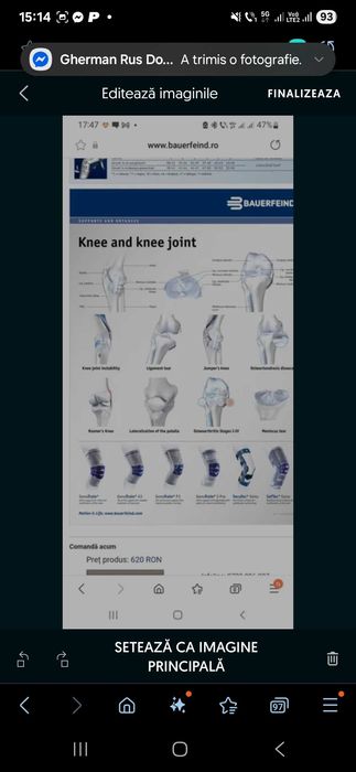Orteza Bauerfeind marimea 5 picior drept