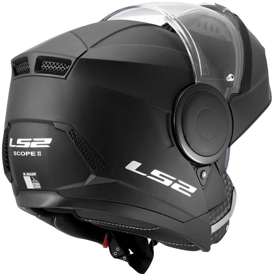 Модуларна/отваряема мото каска LS2 FF902 Scope Solid Black,XL 61-62см.