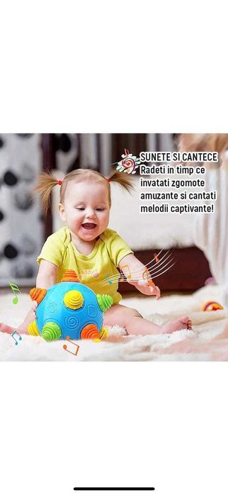 VÂND Jucărie interactiva Minge dansatoare, cu vibrații și melodii