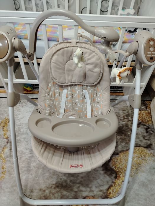 Детский шезлонг качели.