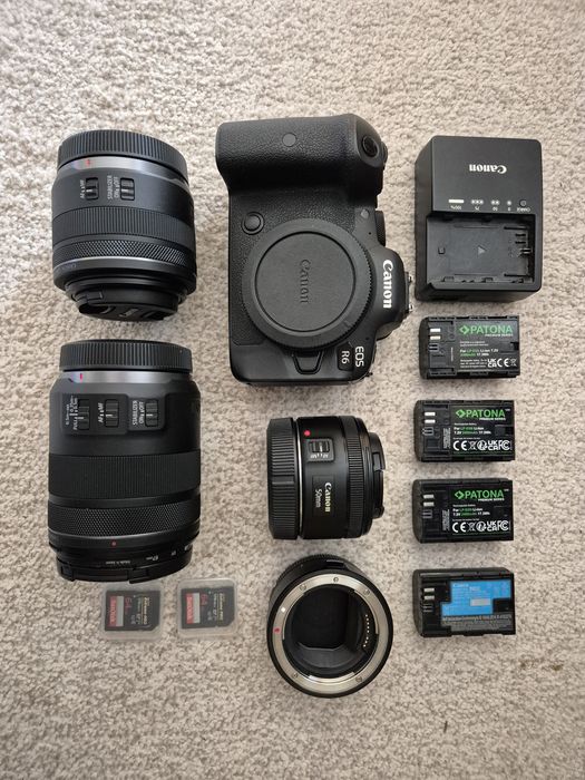 Canon r6 canon rf 85 canon rf 35