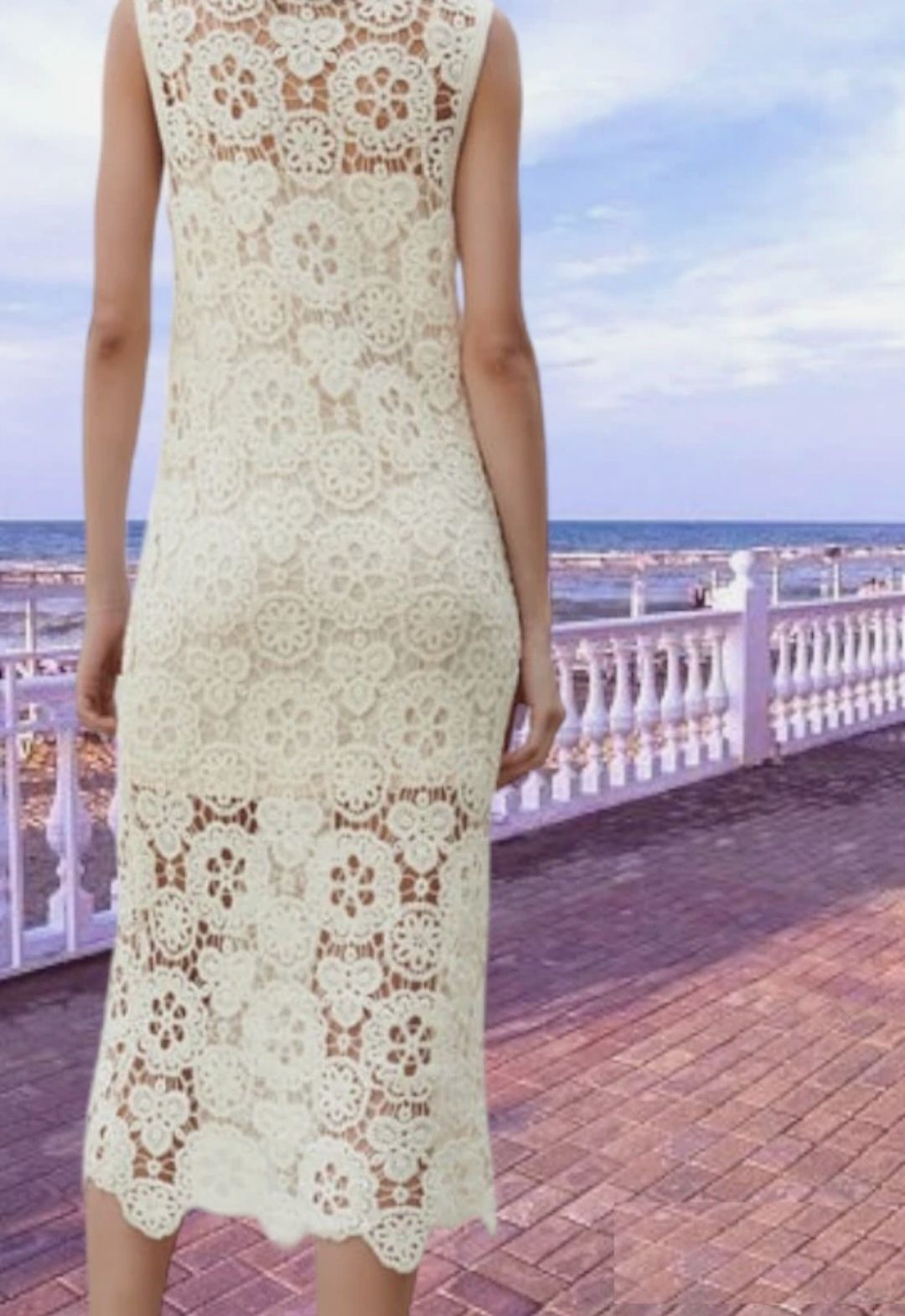 ZARA VIRAL Dress  Makreme Knit рокля S