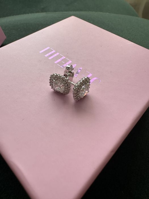 Cercei AUR alb 14K 2.93g de la Teilor cu certificat asociat