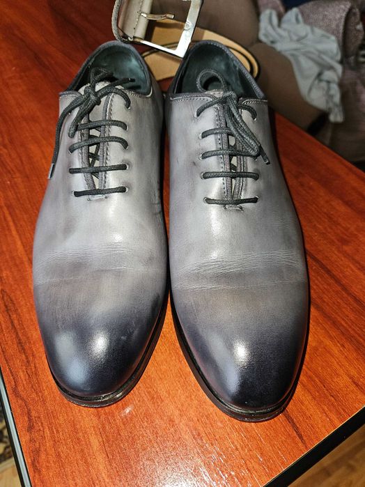 nou-set pantofi eleganti gri,marime 41 si curea gri