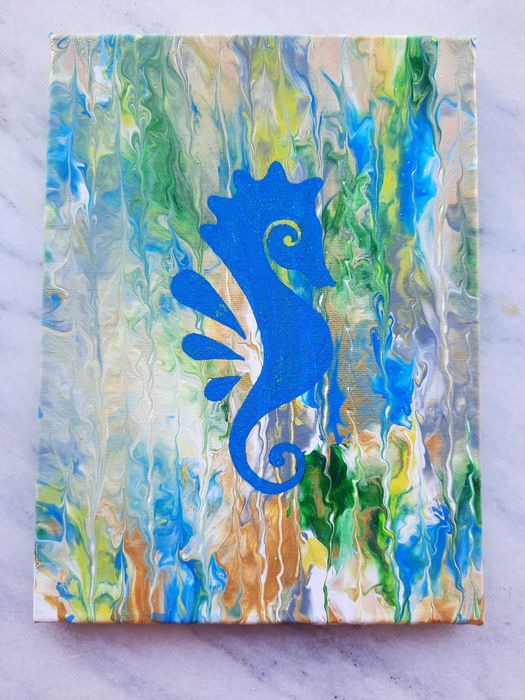 Artă fluidă în unicate cu /fără pictura aplicată