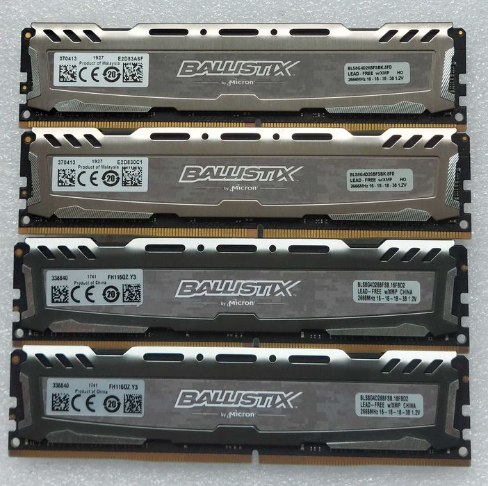 KIT memorii 32GB DDR4 (4X8GB) Crucial Ballistix