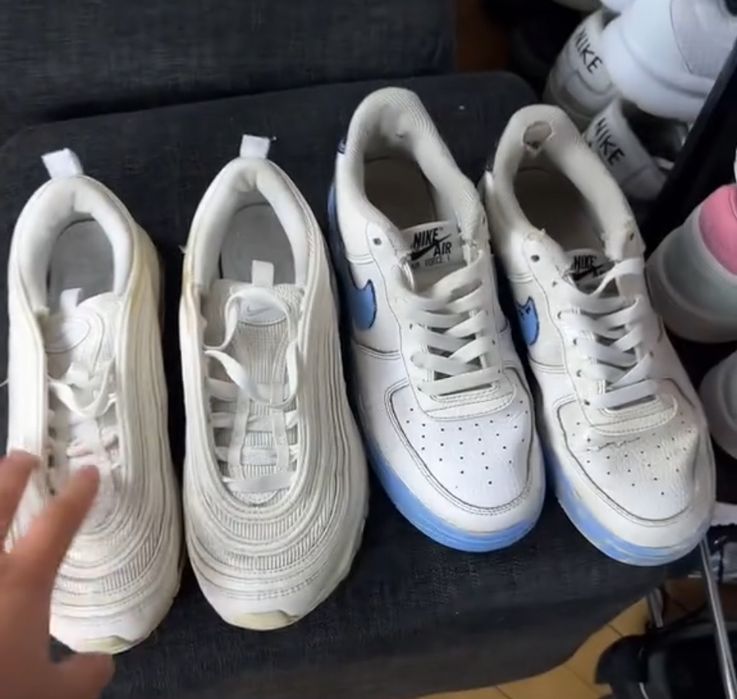 2 la pret de 1 Nike alb - albastru