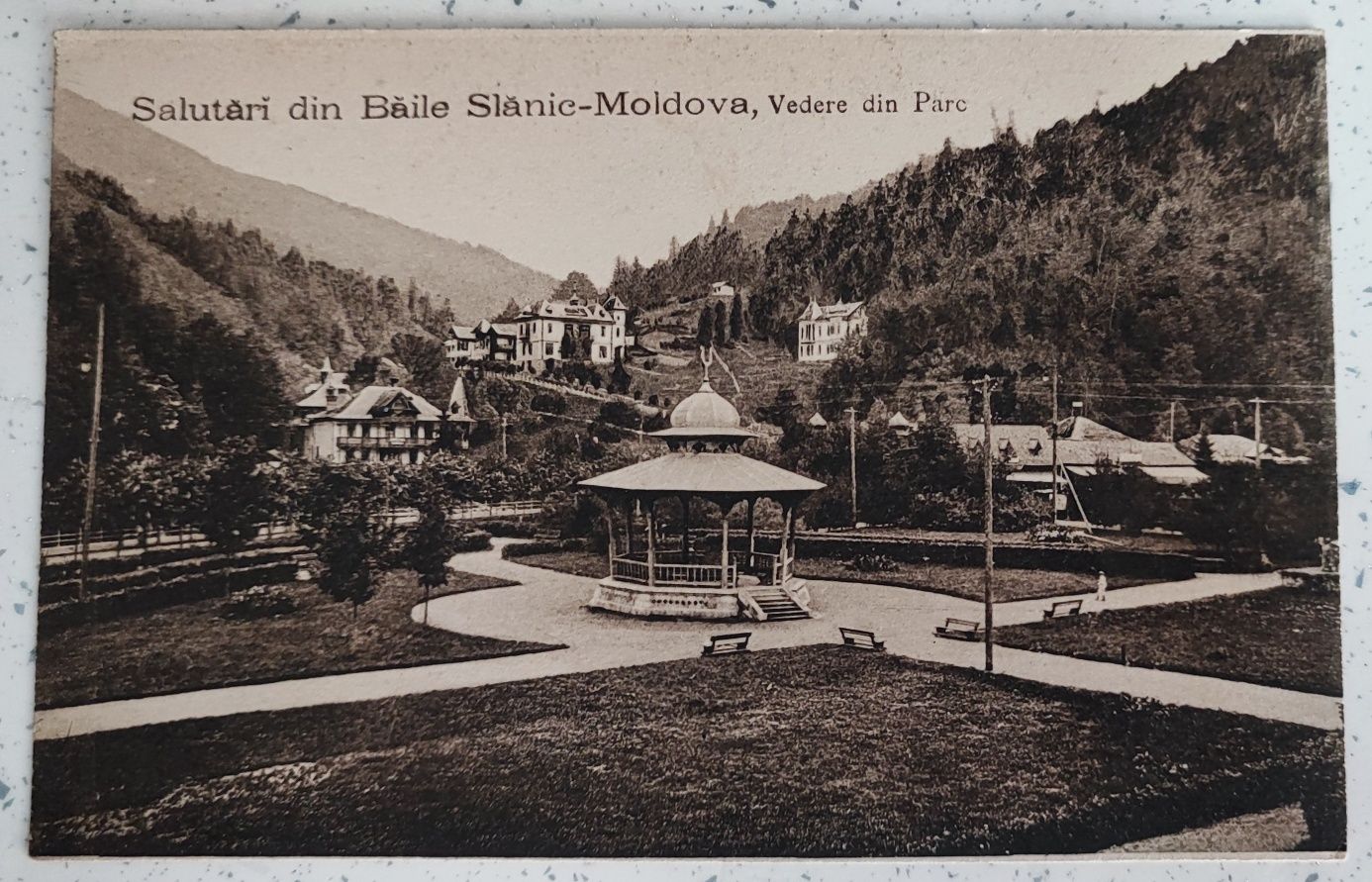 Carte poștală Slănic Moldova - Parcul
