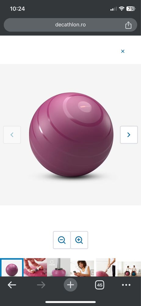 Minge Fitness SWISS Gym ball cu pompa si husa