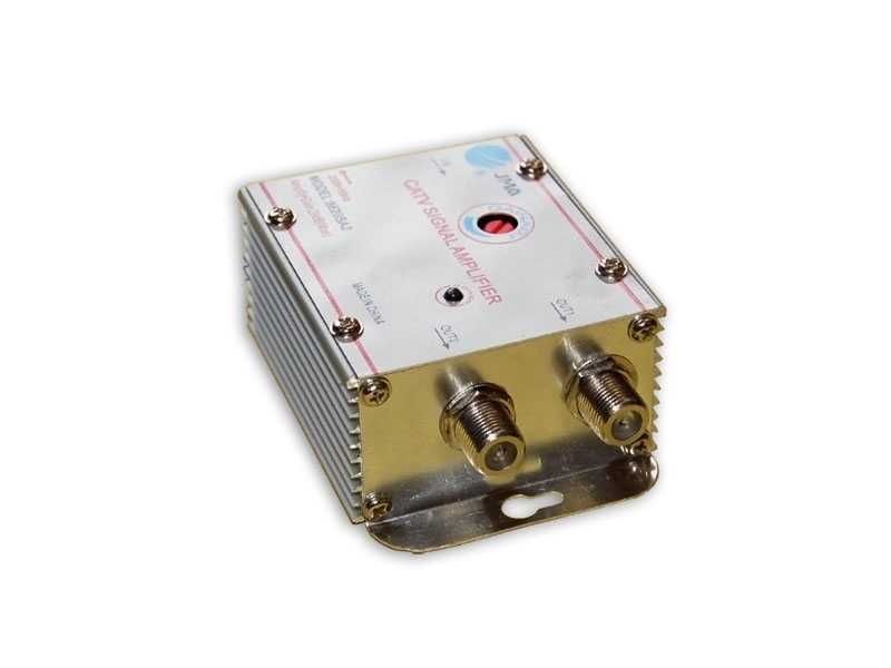 Aнтенен усилвател, за кабелна телевизия, 220V, 1 вход, 2 изхода JMA