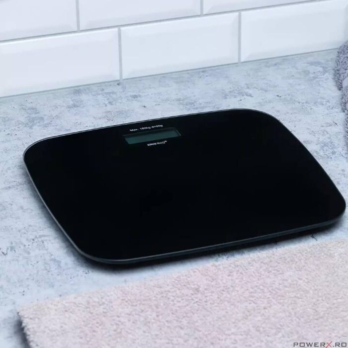 Cantar de baie, electric, negru, 180kg, Kinghoff