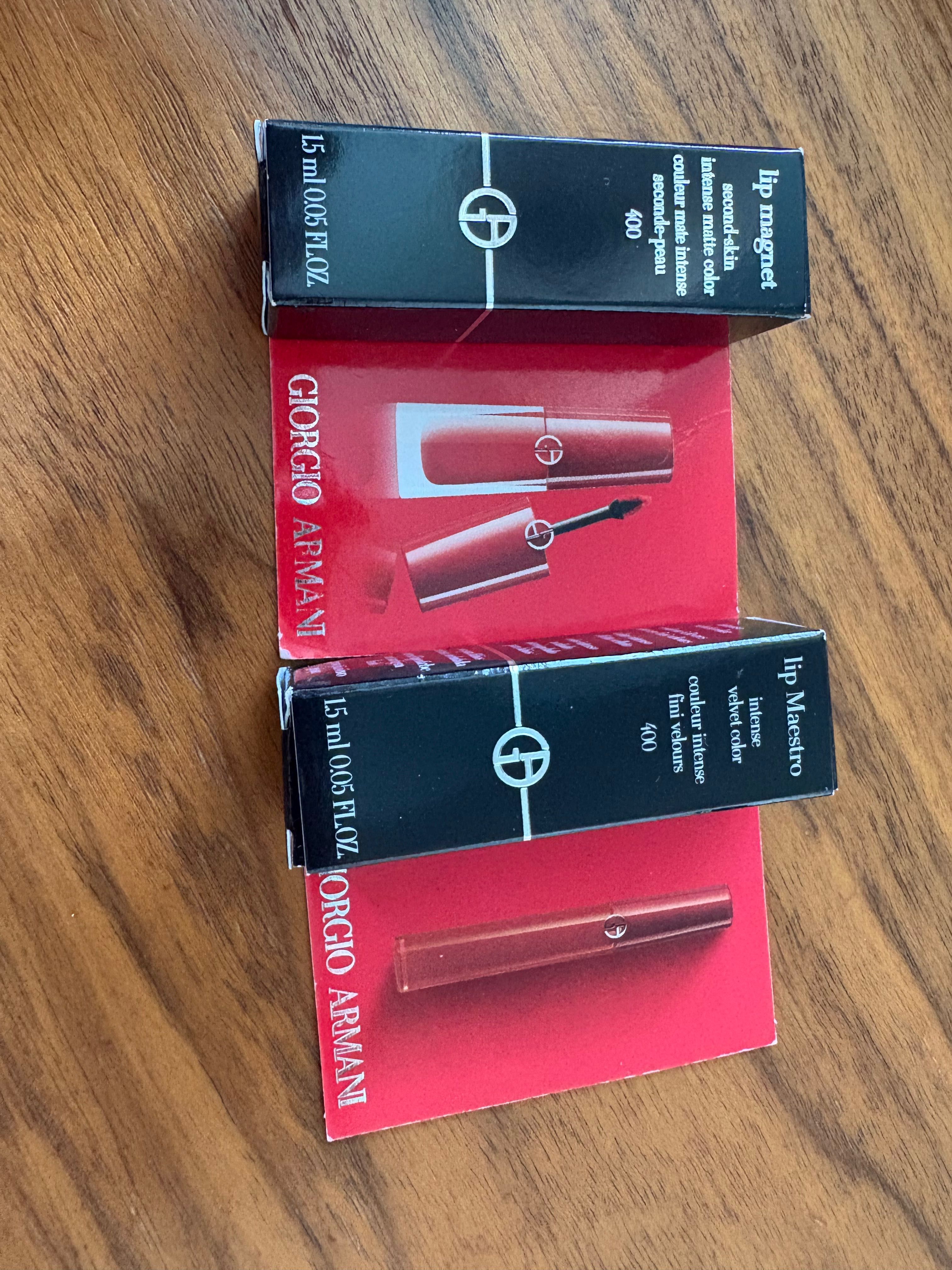 Червила червени Giorgio Armani и Lancome