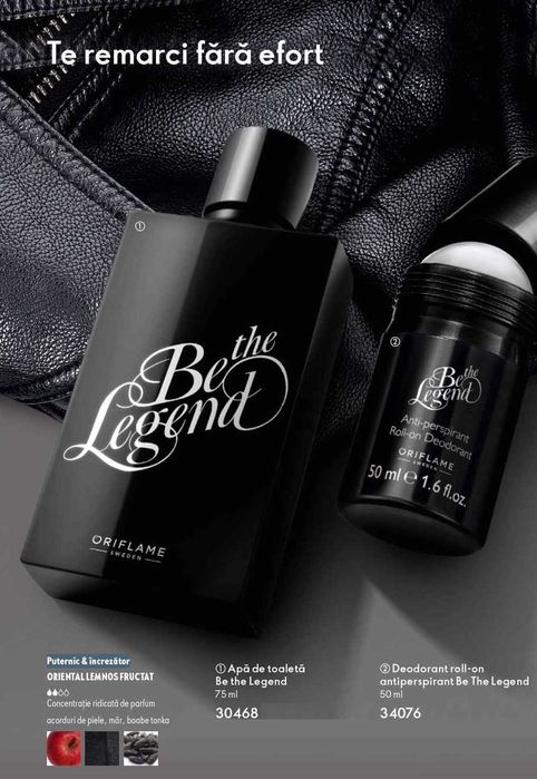 Set Be the Legend Oriflame ( apa de toaleta + roll-on )