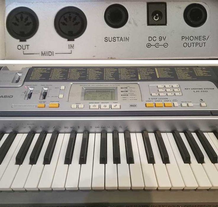 компютърна миди клавиатура CASIO LK-110 синтезатор с 5 октави