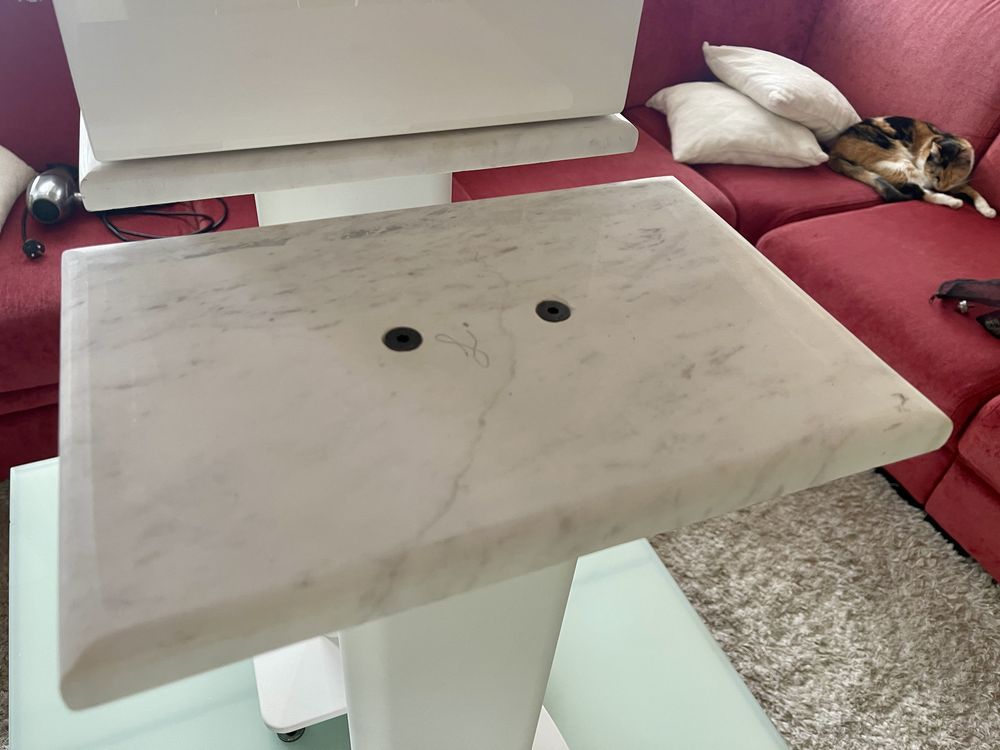 Boxe KEF R3 White Gloss plus standuri originale si grile